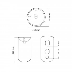 Умывальник VBI OSTUNI WHITE накладной VBI-012601 фото