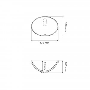 Умывальник VBI MONZA WHITE врезной VBI-018003 фото