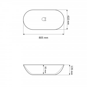 Умывальник VBI ANDRIA M LAVA накладной VBI-011702 фото