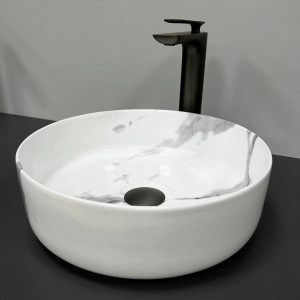 Умывальник VBI PARMA MARBLE NATURE GLOSSY накладной VBI-011007 фото