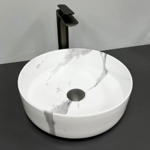 Умывальник VBI PRATO MARBLE NATURE GLOSSY накладной VBI-011404 фото