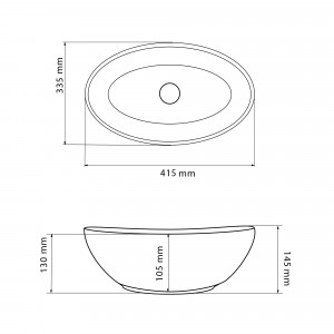 Умывальник VBI TRIEST S WHITE накладной VBI-012702 фото