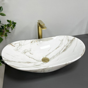 Умывальник VBI TRIEST MARMO GLOSSY накладной VBI-012704 фото