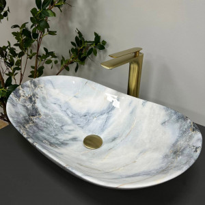 Умывальник VBI TURIN GRANIT GLOSSY накладной VBI-011507 фото