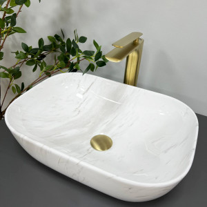 Умывальник VBI RAVENNA MARBLE NATURE GLOSSY накладной VBI-011208 фото