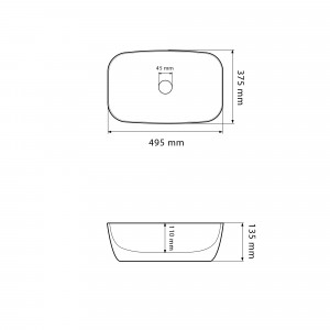 Умывальник VBI VERONA 50 BLACK MARMO GLOSSY накладной VBI-011314 фото