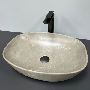 Умывальник VBI VERONA 50 BLACK MARMO GLOSSY накладной VBI-011314 фото