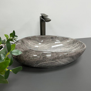 Умывальник VBI VICENZA DARK STONE GLOSSY накладной VBI-014800 фото