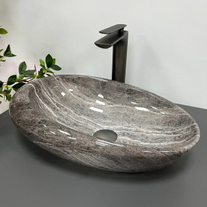 Умывальник VBI VICENZA DARK STONE GLOSSY накладной VBI-014800 фото