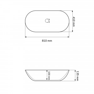 Умывальник VBI ANDRIA M WHITE накладной VBI-011701 фото