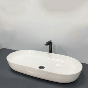 Умывальник VBI VENEZIA MARBLE BLACK MATT накладной VBI-012406 фото