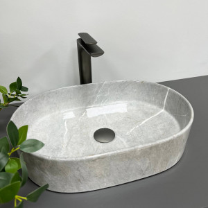 Умывальник VBI VERONA 50 GREY STONE GLOSSY накладной VBI-011310 фото