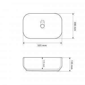 Умывальник VBI VERONA 50 LAVA накладной VBI-011312 фото