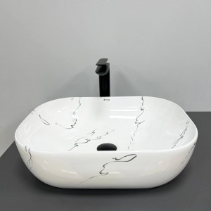 Умывальник VBI BERGAMO MARMO GLOSSY накладной VBI-012501 фото