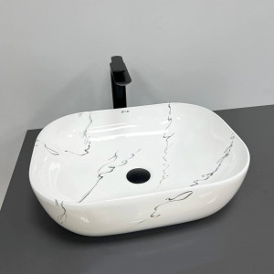 Умывальник VBI BERGAMO MARMO GLOSSY накладной VBI-012501 фото