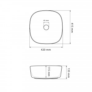 Умывальник VBI BERGAMO S MARMO GLOSSY накладной VBI-012502 фото