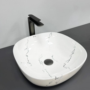 Умывальник VBI BERGAMO S MARMO GLOSSY накладной VBI-012502 фото