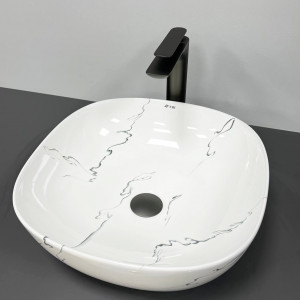 Умывальник VBI BERGAMO S MARMO GLOSSY накладной VBI-012502 фото