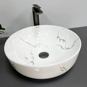 Умывальник VBI BARI S MARMO GLOSSY накладной VBI-011604 фото