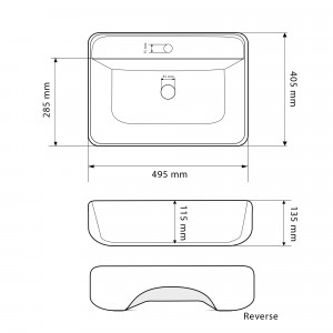 Умывальник VBI MESTRE WHITE врезной VBI-018009 фото
