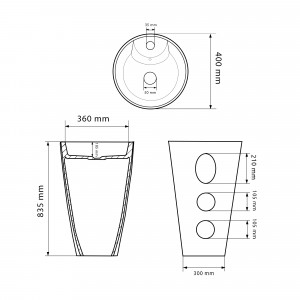 Умывальник VBI PALERMO GREY ONYX GLOSSY накладной VBI-012303 фото