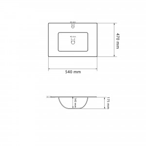 Умывальник VBI FERRARA 50 WHITE врезной VBI-018012 фото
