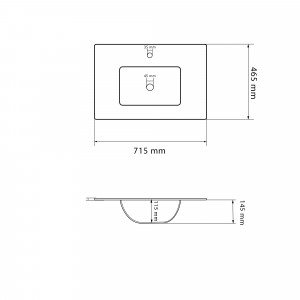 Умывальник VBI GAETA WHITE врезной VBI-018014 фото