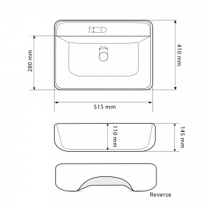 Умывальник VBI RAGUSA WHITE накладной VBI-014500 фото