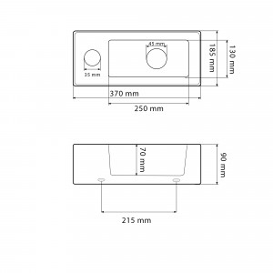 Умывальник VBI RAVENNA LIGHT GREY ONYX GLOSSY накладной VBI-011213 фото