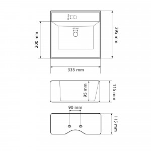Умывальник VBI KOMO WHITE накладной подвесной VBI-015600 фото