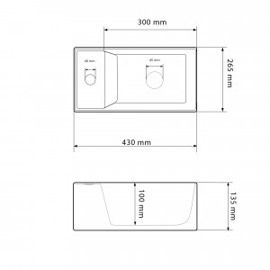 Умывальник VBI LECCO WHITE накладной VBI-015603 фото