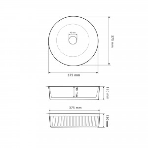 Умывальник VBI LIONI WHITE накладной VBI-014600 фото