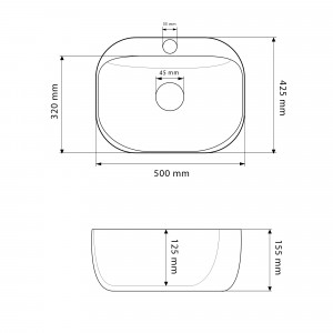 Умывальник VBI VERESE BLACK GLOSSY напольный VBI-019006 фото