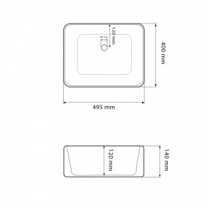 Умывальник VBI NORCIA WHITE накладной VBI-012606 фото