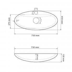 Умывальник VBI NARNI WHITE накладной VBI-014901 фото