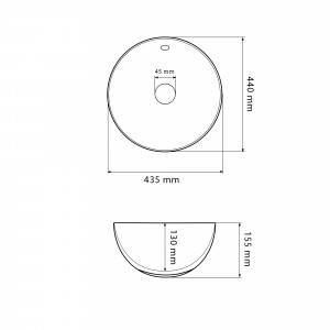 Умывальник VBI BRUNICO WHITE накладной VBI-015200 фото