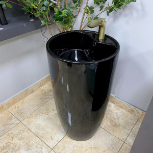 Умывальник VBI AGRIENTO BLACK GLOSSY напольный VBI-019005 фото