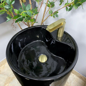 Умывальник VBI AGRIENTO BLACK GLOSSY напольный VBI-019005 фото