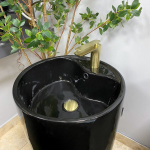 Умывальник VBI AGRIENTO BLACK GLOSSY напольный VBI-019005 фото