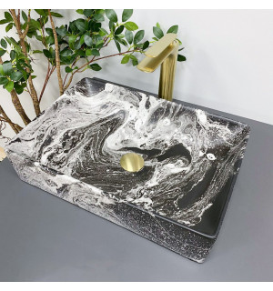 Умывальник VBI LATINA DARK MARMO MATT накладной VBI-013104 фото