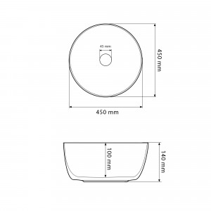Умывальник VBI BARI GREY STONE MATT накладной VBI-011603 фото