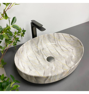 Умывальник VBI UDINE STONE GLOSSY накладной VBI-012102 фото