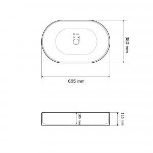 Умывальник VBI ARABBA M BEIGE STONE MATT накладной VBI-013504 фото