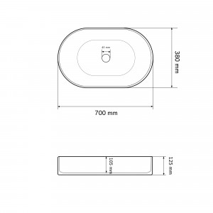Умывальник VBI VERONA 60 ONYX GLOSSY накладной VBI-011322 фото