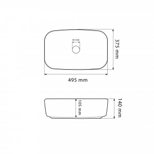 Умывальник VBI ATRANI SMOKE BLUE накладной VBI-013602 фото
