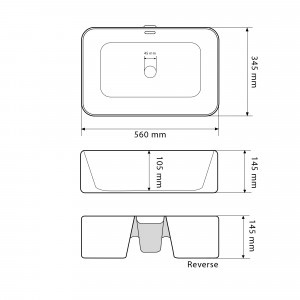 Умывальник VBI LECCE L WHITE накладной подвесной VBI-015604 фото
