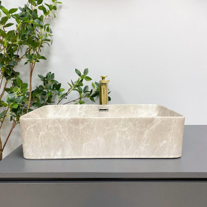 Умывальник VBI ARABBA M BEIGE STONE MATT накладной VBI-013504 фото
