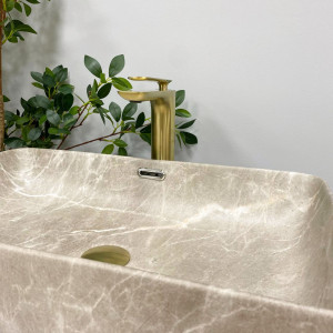 Умывальник VBI ARABBA M BEIGE STONE MATT накладной VBI-013504 фото