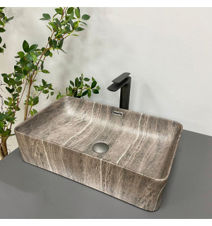 Умывальник VBI ARABBA M DARK STONE MATT накладной VBI-013503 фото