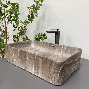 Умывальник VBI ARABBA M DARK STONE MATT накладной VBI-013503 фото